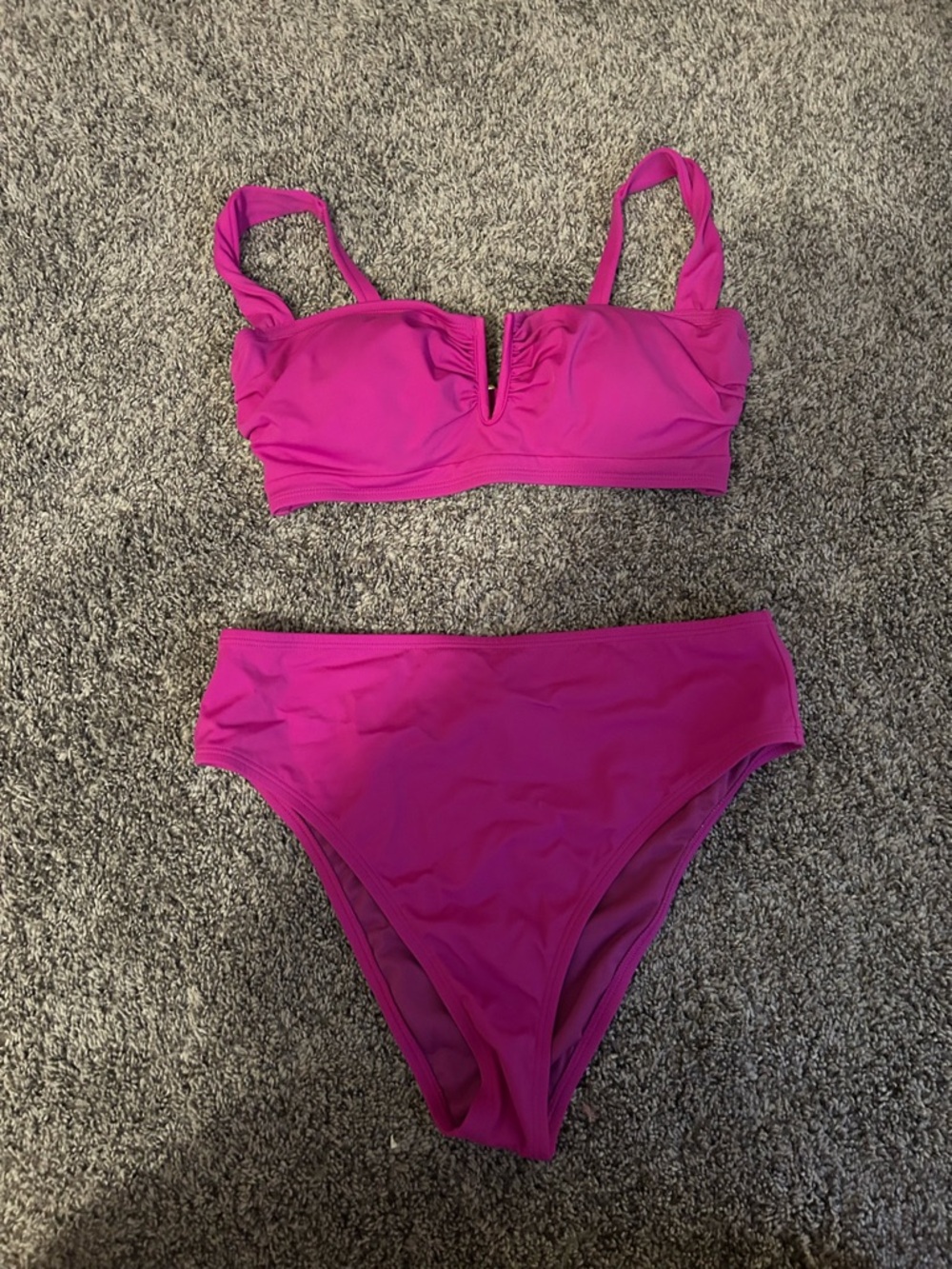 Shade & Shore Purple High-Waist Bikini Set